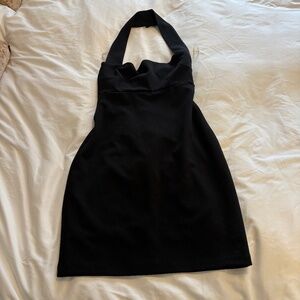 NWT Nook Vard Mini Halter Dress - Black - Size M